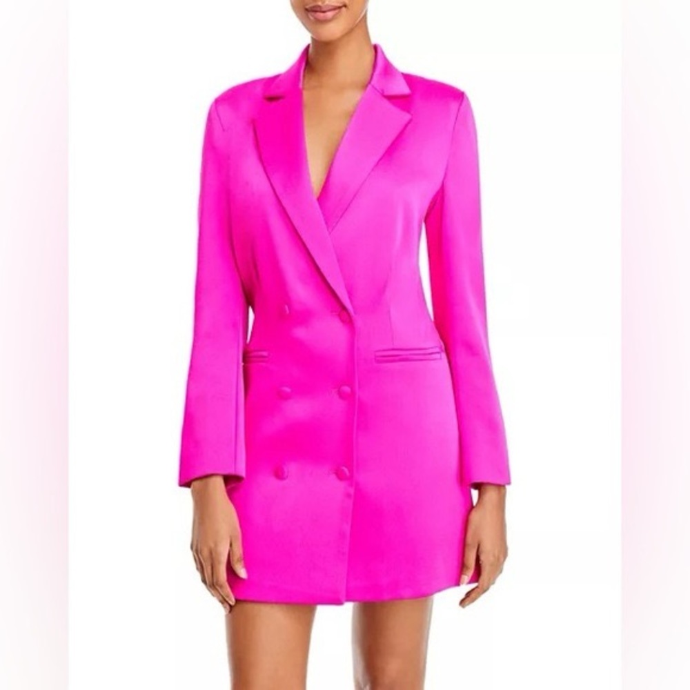Lucy Paris Hot Pink Double Button Blazer Dress